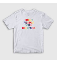 Presmono Unisex Çocuk Beyaz Treat People With Kindness Harry Styles T-Shirt 318851tt (Beyaz)