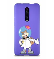 Xiaomi Redmi K20 Soft Premier Kapak Sandy Tasarımlı Silikon Kılıf - Mor (Şeffaf)