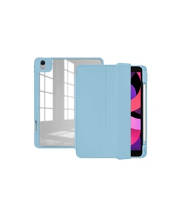 Apple iPad Pro 12.9 2018 (3.Nesil) Uyumlu Kılıf Zore Nort Arkası Şeffaf Standlı Kılıf (Açık Mavi)