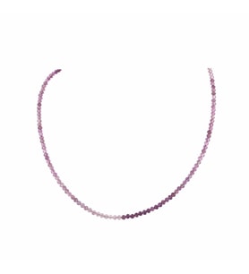 Ametist Doğal Taş Kolye 65cm - 6mm