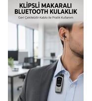 Northcity Klipsli Bluetooth Kulaklık - 10 Saat Konuşma ve 160 Saat Pil Ömrü ile İş Dünyası İçin Mükemmel