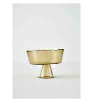 Geo Ayaklı Cam Sunum Kasesi Yeşil (21x16 cm)