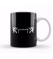 Ping Pong Table Tennis Stick Figures Pingpong Kupa Bardak Porselen