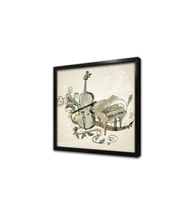 Çello ve Piyano Çerçeveli Mdf Tablo