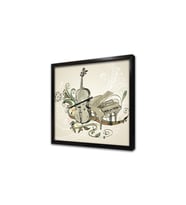 Çello ve Piyano Çerçeveli Mdf Tablo