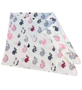S-Mall Bebek Yastık Kılıfı 2 li - 35x45 cm - Pembe Balinalar