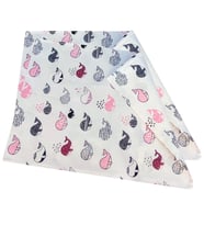 S-Mall Bebek Yastık Kılıfı 2 li - 35x45 cm - Pembe Balinalar