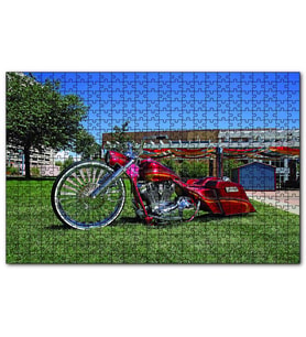 Cakapuzzle Harley Davidson Road King Görseli  Puzzle Yapboz MDF (Ahşap) (120 Parça)