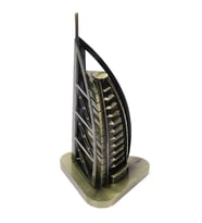 Vintage Metal Dubai Burj Al Arab Biblo Antik Bronz 16 cm