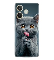 Oppo A5 Pro 5G Kılıf Boutique Baskılı Resimli Komik Kedi Pcode -008