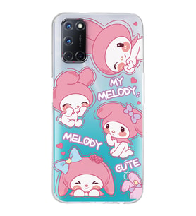 Oppo A52/A72/A92 Uyumlu Melody Kuromi Desenli Şeffaf Telefon Kılıfı