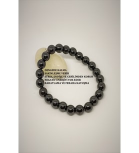 8 MM HEMATİT DOĞAL TAŞ BİLEKLİK