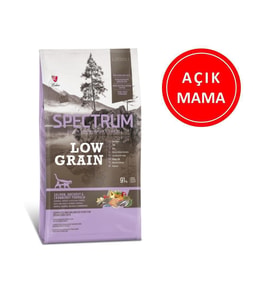 Spectrum Low Grain Somonlu Hamsili Kızılcıklı Kısırlaştırılmış Yetişkin Kedi Mamas 1 Kg AÇIK