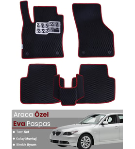 BMW 5 SERİSİ E60 SEDAN (2003-2010) Uyumlu EVA Paspas Tam Set–Araca Özel,Su Geçirmez