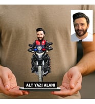 Kişiye Özel Yunus Polisi Karikatürlü 18 cm MDF Masaüstü Biblo - Polise Hediye Polis Hediyesi