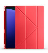 Samsung Galaxy Tab S10 Ultra Uyumlu Kılıf Zore Tri Folding Kalem Bölmeli Standlı Kılıf
