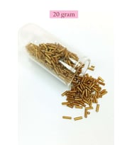 Uzun Boru Kesme Boncuk Çap 2mm Uzunluk 10 mm - 20 Gram - Altın Sarısı - BNC231