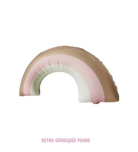 Beysüs Retro Gökkuşağı Folyo Balon Pembe