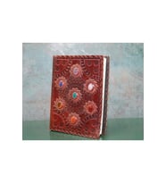 Kişiye Özel Taşlı Deri Defter - 20x15cm