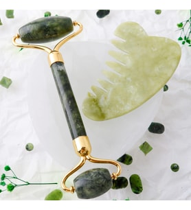 Yeşim Roller ve Yeşim Gua Sha Tarak Takımı (Karışık)