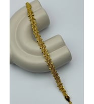 22K Altın Kaplama Hasır Örme Bileklik - 25-22k60 (Gold)