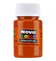 NOVA COLOR TURUNCU 30 CC ŞİŞE KUMAŞ BOYASI