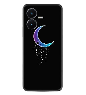 Vivo Y22S Kılıf Resimli Desenli Silikon Platinium Series Moon Star 1851