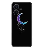 Vivo Y22S Kılıf Resimli Desenli Silikon Platinium Series Moon Star 1851
