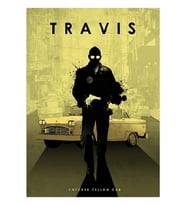 Travis Bickle- Checker Yellow - Car Legends Tablo Ahşap Poster Dekoratif