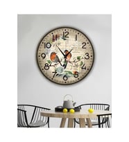 bilge Tasarım retro Duvar Saati 40 x 40 CM (Çok Renkli)
