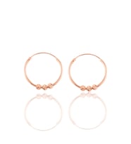 Söğütlü Silver Gümüş 18 mm doricalı halka küpe (Rose)