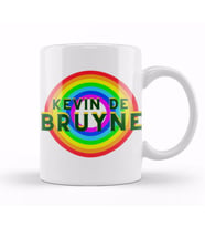 Kevin De Bruyne   Vintage Retro Rainbow Style Kupa Bardak Porselen