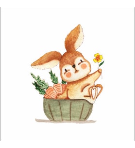 Sevimli Tavşan Duvar Sticker Duvar Sticker 30x25 CM