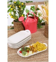 2 Adet Tavuk Dünyası Model Servis Tabağı Sunum Tabağı 34x16 cm