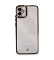 Galaxy A04E Kılıf Liva Lens Silikon - Siyah