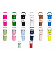 Stanley The IceFlow Flip Straw Tumbler 0,89 L Pipetli Termos – Taşıma Kulplu Çok Renkli