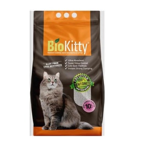 BioKitty Bebek Pudralı Tozsuz İnce Taneli Topaklanan Kedi Kumu 10 Lt (Beyaz)
