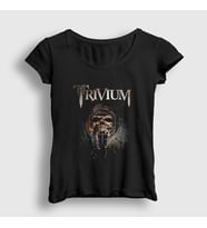 Presmono Kadın Siyah Skull Trivium T-Shirt 179698tt
