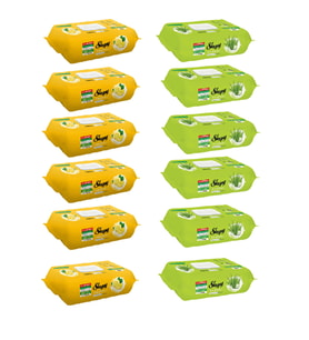 Yüzey Temizlik Havlusu Doğal Limon Yağı 6 Paket & Yüzey Temizlik Havlusu Doğal Aloe Vera Özü 6 Paket