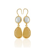 Kadir Jewellery 22 Ayar Altın Kaplama Kadın İnci Küpe -El İşçiliği Ve Hipoalerjenik Küpe