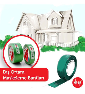 VEGE DIŞ ORTAM MASKELEME BANTI YEŞİL 48MMX30MT