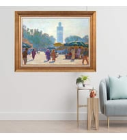 Altın Varaklı  Çerçeveli Paspartulu Tablo ndd1469 (Gold)