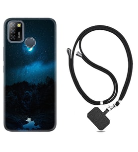 INFINIX Smart 4 5 6 Zero 8 S5 Pro Kılıf Boyun Askılı Silikon Gece 1633