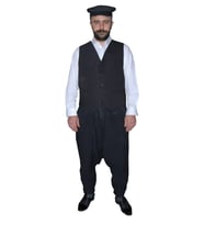 ADANA ŞALVARI YELEĞİ ve ŞAPKASI SATINAL (Siyah)