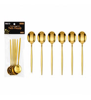 60 PARÇA GOLD TATLI KAŞIK SETİ 13CM - 1 PAKET İÇİNDE 6 ADET VARDIR - 10 PAKET GÖNDERİLİR (5343)