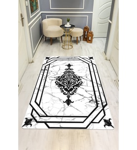 Modern Desenli Dijital Baskı Kaymaz Taban Halı H0173