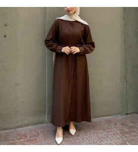 Kuşaklı Düğmeli Uzun Rayon Tunik