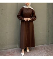 Kuşaklı Düğmeli Uzun Rayon Tunik