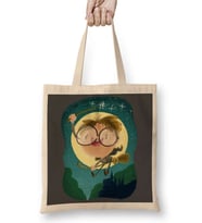 Harry Potter Magical Wizard Nerd Boy with Castle Bez Çanta Uzun Saplı