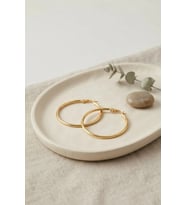 316L Çelik Gold Renk 36 mm Halka Küpe
